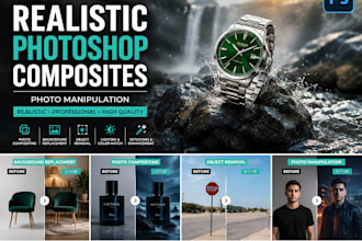 create realistic photoshop composites and photo manipulation