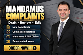 expertly draft, review, and edit a mandamus complaint for uscis delays