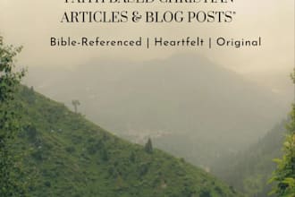 write faith based christian content and blog posts