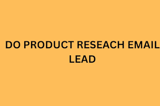 do product reseach email lead