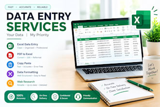 do data entry, excel data entry and convert PDF to excel