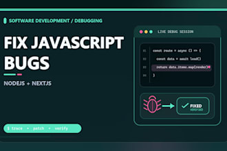 fix bugs in your javascript nodejs or nextjs web app