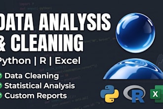 do data analysis, data cleaning, and statistical modeling in python or r