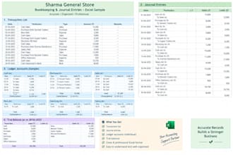 do accurate bookkeeping and journal entries in excel
