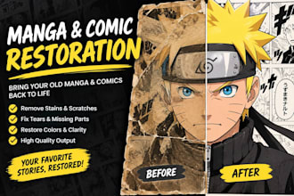 professionally restore manga pages
