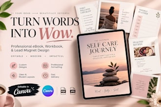 design a canva journal, workbook, or digital planner