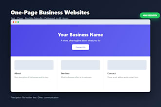build you a professional one page business website in 48 hours