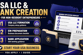 do USA bank creation and llc formation for non residents
