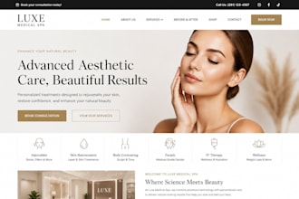 design or redesign your wix medical spa website, botox, aesthetic clinic website