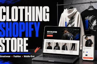 design a shopify clothing or streetwear store