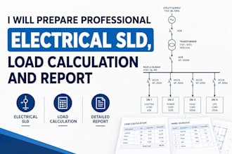 prepare professional electrical sld, load calculation and report