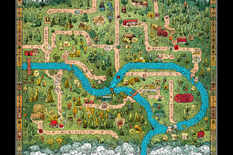 draw vector map in illustrator