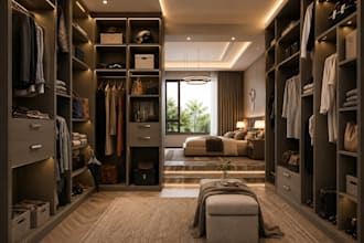 design walk in closets, wardrobe, kitchen and custom cabinet