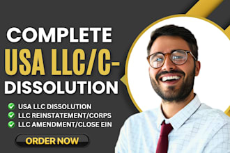 do llc dissolution, llc reinstatement, llc amendment, close ein, address change