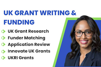 be UK grant writer for business, charity, cic, startup funding and applications