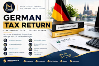 prepare your german tax return, income tax and elster filing