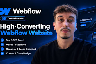 build a modern webflow website or landing page