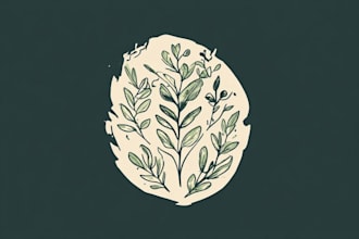 design botanical hand drawn logo