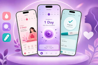 develop ai pregnancy test app, menstrual cycle tracker app, ovulation tracker