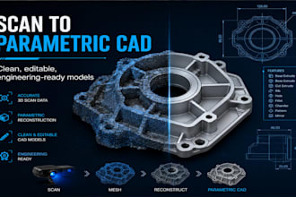 reverse engineer mechanical parts into 3d cad models