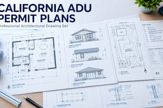 prepare professional california adu architectural plans