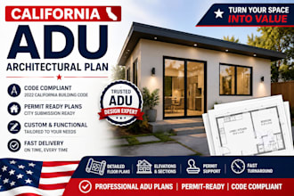 create professional california adu architectural plans for permit