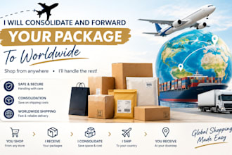consolidate and package forwarding, worldwide shipping