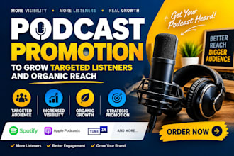 podcast promotion to grow targeted listeners and organic reach