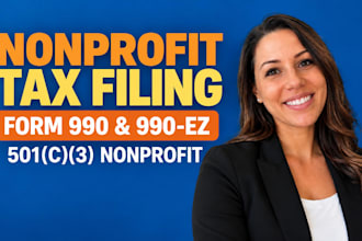 prepare and file irs form 990, 990ez tax return for 501c3 nonprofit as CPA