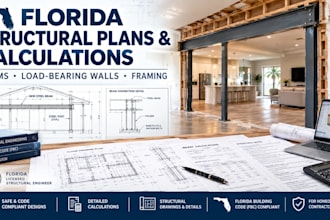 florida mep structural plans beam calculations load bearing wall removal design