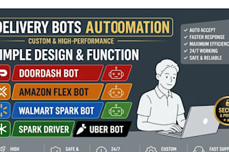 doordash bot instacart bot spark driver bot uber bot amazon flex bot roadie bot