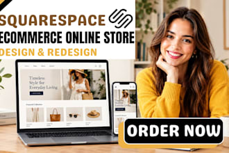 build squarespace ecommerce website, squarespace online store design or redesign