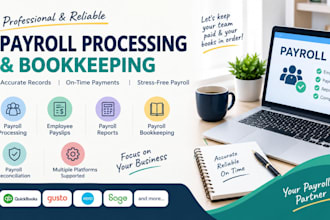 manage payroll processing, bookkeeping and payroll reports for you