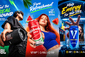design a premium static ad for your product or brand