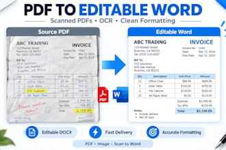 convert PDF and scanned images to editable word