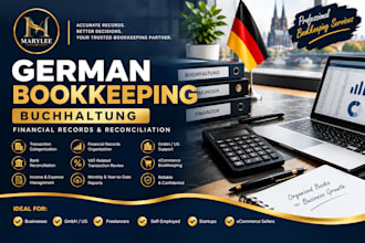 do german bookkeeping, bank reconciliation and financial records