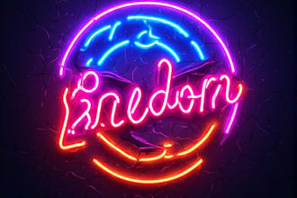 design 3 custom neon logo in 8hrs