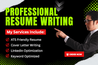 write a professional ats resume, CV and cover letter to help you get noticed