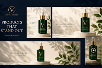 design ecommerce product images banners and a short video