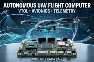 develop autonomous flight controller, uav flight computer, vtol avionics pcb