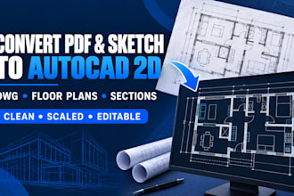 do professional architectural cad drafting and PDF to dwg conversion