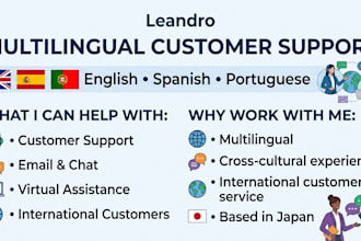 provide multilingual customer support in english spanish and portuguese