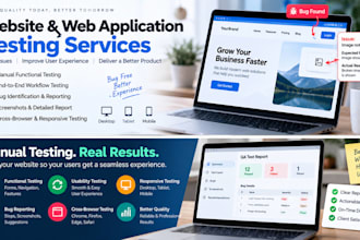 a responsive website or web application and manual test