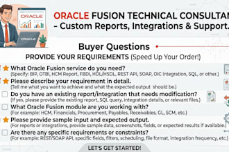 develop oracle fusion bip otbi reports and oic integrations