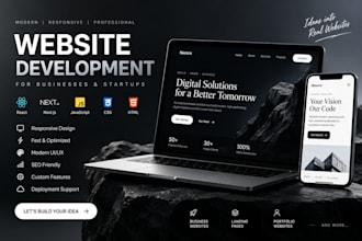 build a modern responsive website for your business or startup
