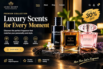 design perfume website for your business
