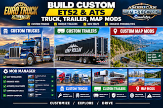 build custom ets2 and ats truck, trailer, map mods