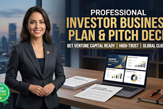 write an investor ready business plan and startup pitch deck
