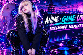 sing exclusive anime or game lofi remix, lofi beats, chill beats, lofi hiphop