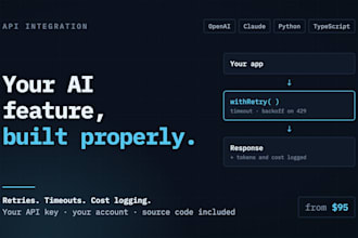 integrate the openai or claude API into your app or website